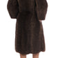 Dolce & Gabbana Brown Raccoon Fur Coat Jacket