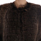 Dolce & Gabbana Brown Raccoon Fur Coat Jacket