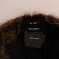 Dolce & Gabbana Brown Raccoon Fur Coat Jacket
