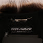 Dolce & Gabbana Brown Raccoon Fur Coat Jacket