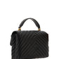 PINKO Black Calf Leather Love Lady Mini Handbag