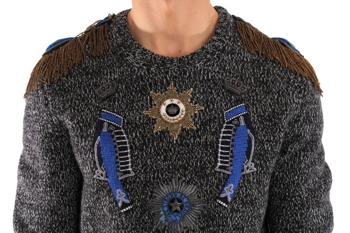 Dolce & Gabbana Gray Wool Cashmere Sweater