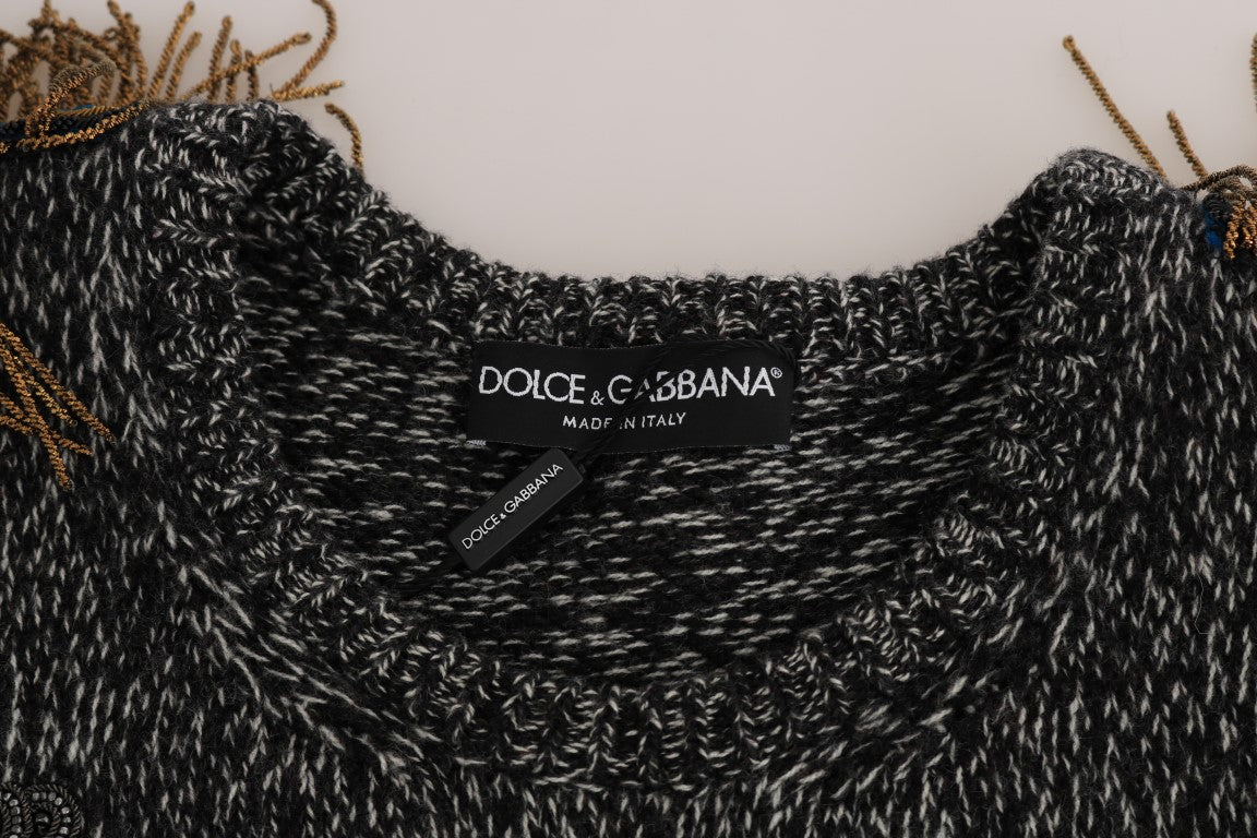 Dolce & Gabbana Gray Wool Cashmere Sweater