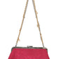 Dolce & Gabbana Pink Brocade Floral Crystal Applique Evening Purse
