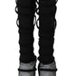 Dolce & Gabbana Black Suede Stretch Straps