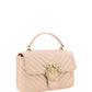 PINKO Pink Calf Leather Love Lady Mini Handbag
