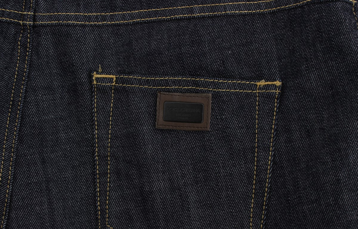 Dolce & Gabbana Blue Cotton Oversize Denim Jeans