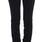 Cavalli Black Cotton Stretch Slim Skinny Fit Jeans