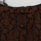 Dolce & Gabbana Brown Floral Brocade Mini Bubble Skirt