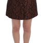 Dolce & Gabbana Brown Floral Brocade Mini Bubble Skirt