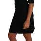 Dolce & Gabbana Black Floral Cut Out Pattern Coctail Dress