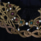 Dolce & Gabbana Black Silk Stretch Gold Crystal Dress