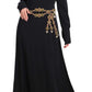Dolce & Gabbana Black Silk Stretch Gold Crystal Dress