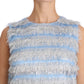 Dolce & Gabbana Light Blue Silver Shift Gown Dress