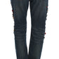 Dolce & Gabbana Crystal Roses Heart Embellished Jeans