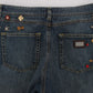 Dolce & Gabbana Crystal Roses Heart Embellished Jeans