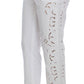 Dolce & Gabbana White Floral Cutout Dress Sicily Pants
