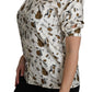 Dolce & Gabbana White Musical Instrument Print Polo Top Shirt