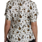Dolce & Gabbana White Musical Instrument Print Polo Top Shirt