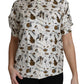 Dolce & Gabbana White Musical Instrument Print Polo Top Shirt