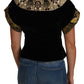 Dolce & Gabbana Black Gold Embellished Jaquard Velvet Jacket