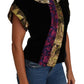 Dolce & Gabbana Black Gold Embellished Jaquard Velvet Jacket