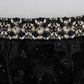 Dolce & Gabbana Black Crystal Sequined Mini Shorts