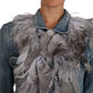 Dolce & Gabbana Denim Jacket Feathers Embellished Buttons