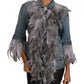 Dolce & Gabbana Denim Jacket Feathers Embellished Buttons