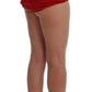 Dolce & Gabbana Red Silk Crystal Roses Shorts