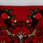 Dolce & Gabbana Red Silk Crystal Roses Shorts