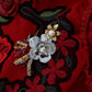 Dolce & Gabbana Red Silk Crystal Roses Shorts