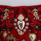 Dolce & Gabbana Red Silk Crystal Roses Shorts