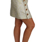 Dolce & Gabbana Gold Brocade Crystal Jaquard Mini Skirt