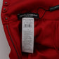 Dolce & Gabbana Red Silk Crystal Roses Shorts