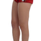 Dolce & Gabbana Red Silk Crystal Roses Shorts