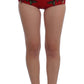 Dolce & Gabbana Red Silk Roses Sicily Shorts