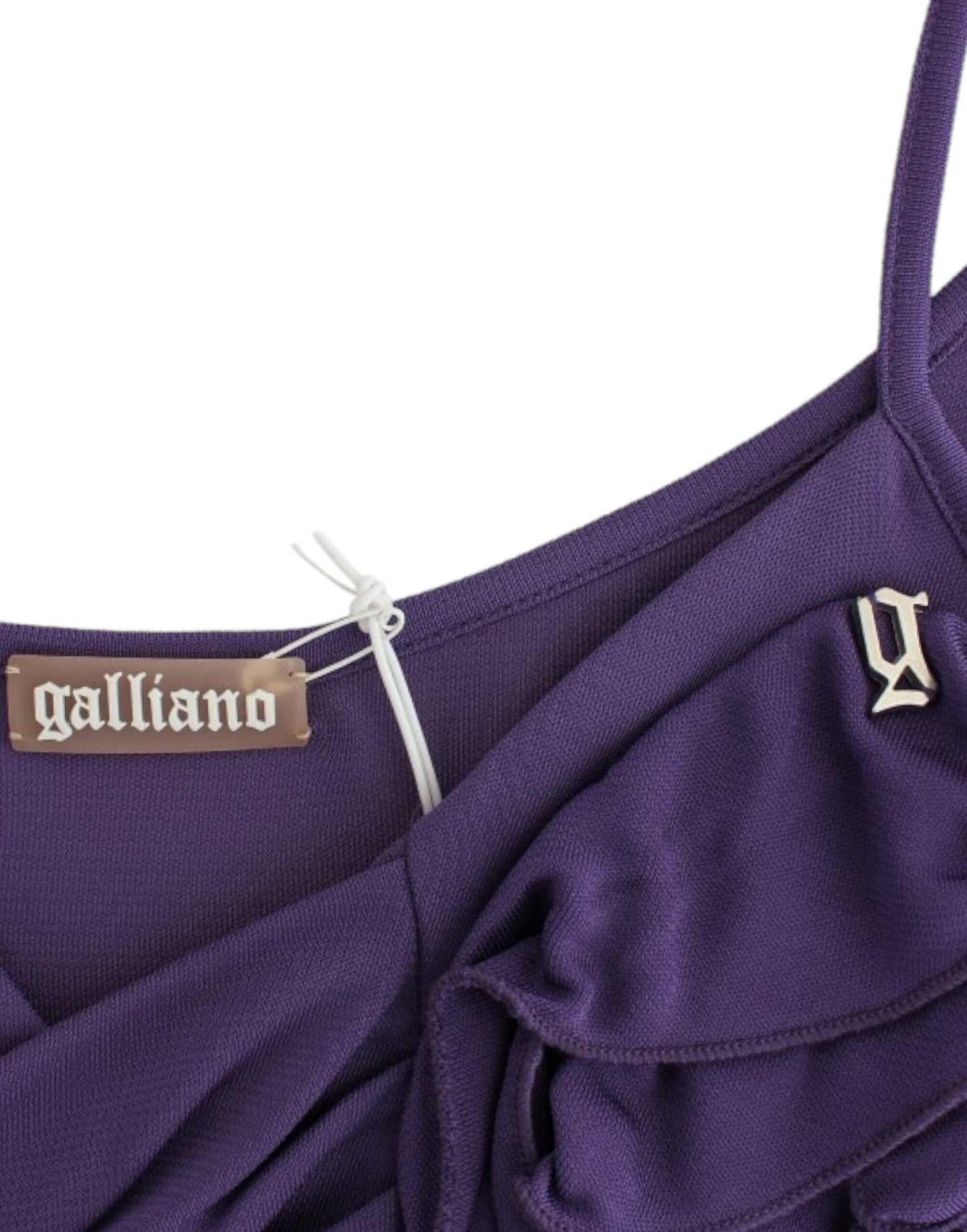 John Galliano Purple jersey dress