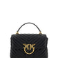 PINKO Black Calf Leather Love Lady Mini Handbag