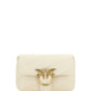 PINKO White Calf Leather Love Baby Small Shoulder Bag