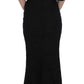 Dolce & Gabbana Black Floral Lace Long Bodycon Maxi Dress