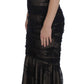 Dolce & Gabbana Black Floral Lace Long Bodycon Maxi Dress