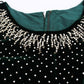 Dolce & Gabbana Green Velvet Crystal Long Maxi Dress