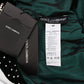 Dolce & Gabbana Green Velvet Crystal Long Maxi Dress
