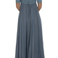 Dolce & Gabbana Blue Silk Crystal Sheath Gown Ball Dress