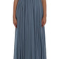 Dolce & Gabbana Blue Silk Crystal Sheath Gown Ball Dress