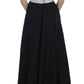 Dolce & Gabbana Black White Floral Silk Sheath Gown Dress