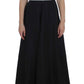 Dolce & Gabbana Black White Floral Silk Sheath Gown Dress