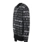 Versace Jeans Black and White Cotton Logo Details Sweater