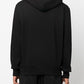 Versace Jeans Black Cotton Logo Details Hooded Sweatshirt